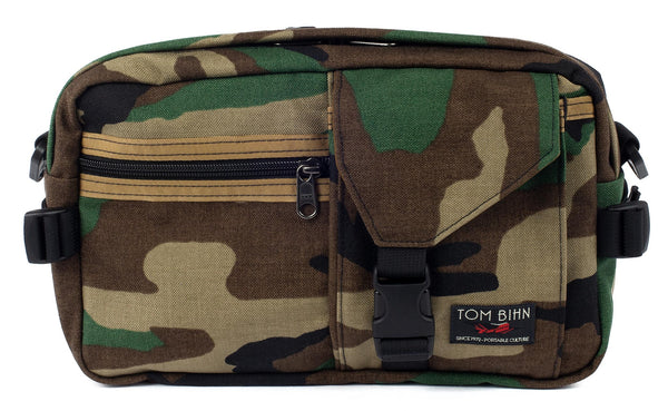 The LGD in Beaver Camo/Coyote/Coyote. Front view of the bag.